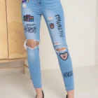 0526 03 Skinny-fit high waist spijkerbroek