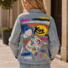 0526 51 Denim jacket kleurrijk