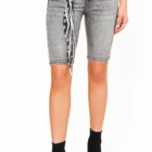 0526 66 Grijze push-up spijkerbroek short