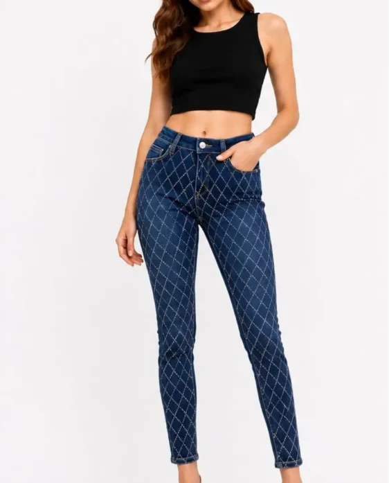 Skinny jeans donkerblauw