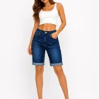donkerblauwe-denim-capri-high-waist