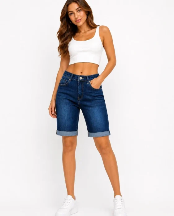 donkerblauwe-denim-capri-high-waist
